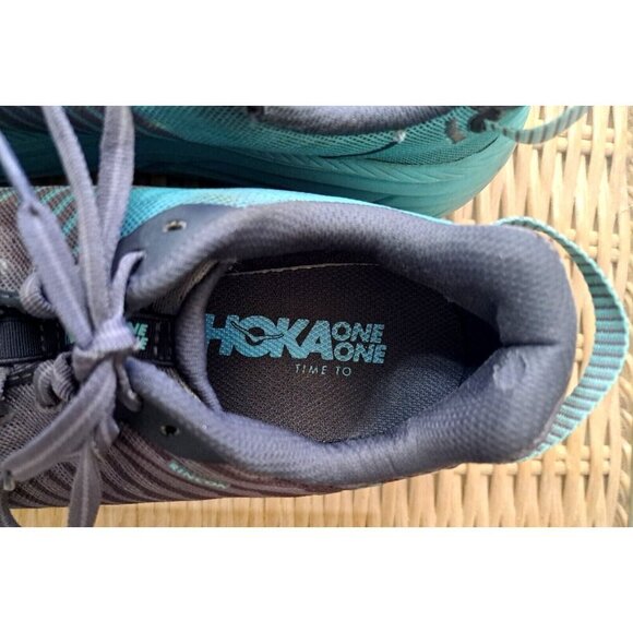 Size 8 - Hoka One One Rincon Gray Aqua - 1102875-CGAS Lowcut Sneakers - Picture 3 of 13